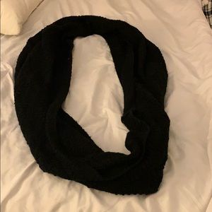 Black knit infinity scarf